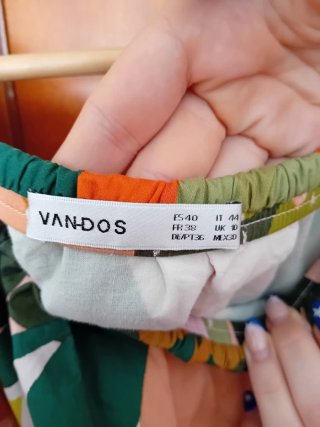 Vestido corto estampado Van-dos