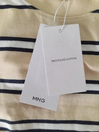 Camiseta manga corta Mango Rayas Talla XS Rebajas