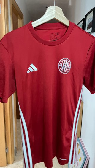 Camiseta Adidas Fútbol Roja Media Cremallera