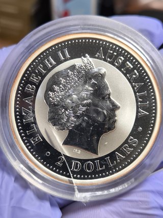 Moneda 2 Oz Plata Año Cabra 2003 Lunar