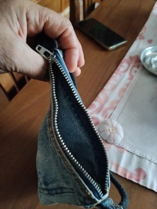 Mini borsa jeans per cellulare/sigaretta