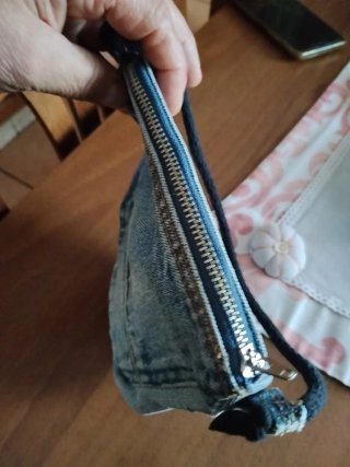 Mini borsa jeans per cellulare/sigaretta