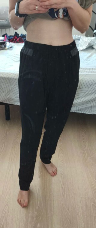 Pantalón Mango Talla S Negro bombacho