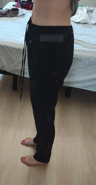 Pantalón Mango Talla S Negro bombacho