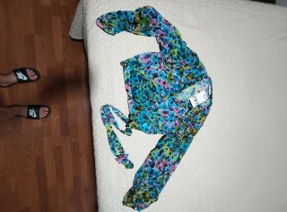 Camisa Zara Flores Talla S