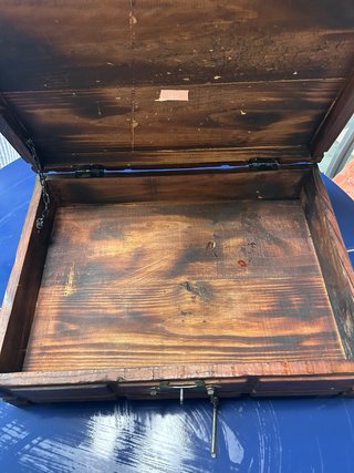 Caja de juegos de mesa madera años 80