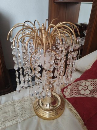 Lámparas Swarovski doradas