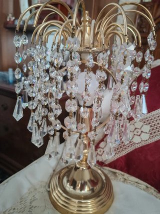Lámparas Swarovski doradas