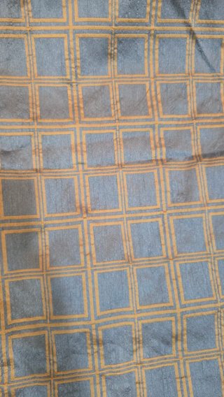 Cortinas seda cuadros 4.5m x 2.33m hechas a mano