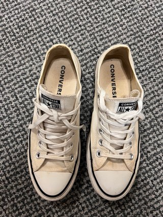 Converse plataforma beige talla 39