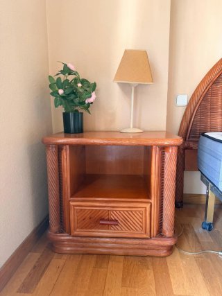 Dormitorio de mimbre completo