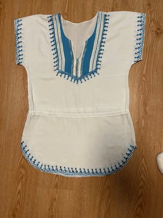Blusa blanca bordada talla única