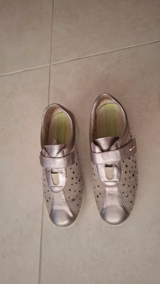 Zapatos Drucker dorados/plateados