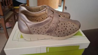 Zapatos Drucker dorados/plateados