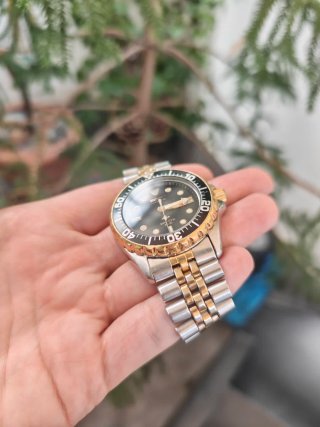 Reloj Seiko vintage Kinetic Sport 200 1998 negro