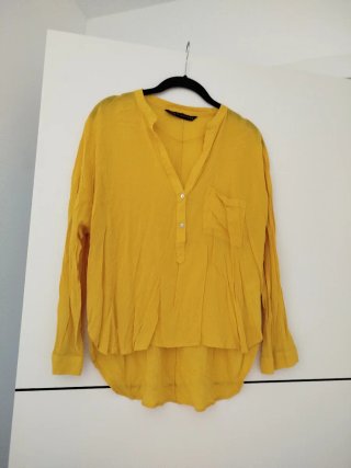Camisa Zara Amarilla Talla M