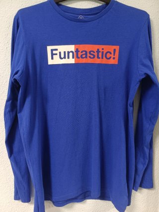 Camisetas en gris y azul manga larga chico