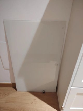 Panel de cristal blanco