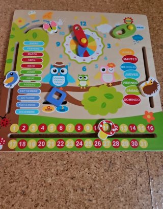 Calendario de madera educativo infantil