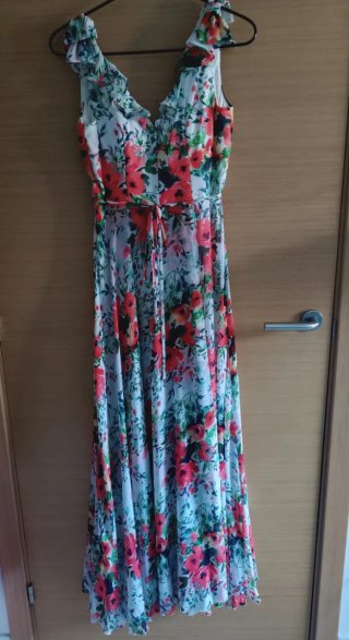 Vestido largo estampado floral