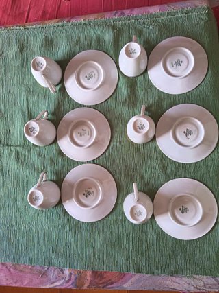 Set 6 Tazzine con piattino