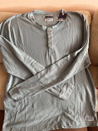 Camiseta Henley DENIM FACTORY Verde M