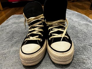 Converse plataforma negras talla 38