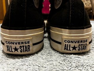 Converse plataforma negras talla 38