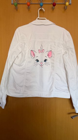 Chaqueta vaquera blanca personalizada