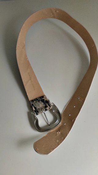 Cinturón Polipiel Estampado Serpiente Mujer