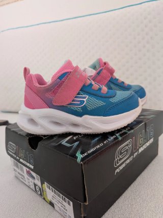 Skechers Sola Glow Ombre Deluxe Hot Pink/Blue
