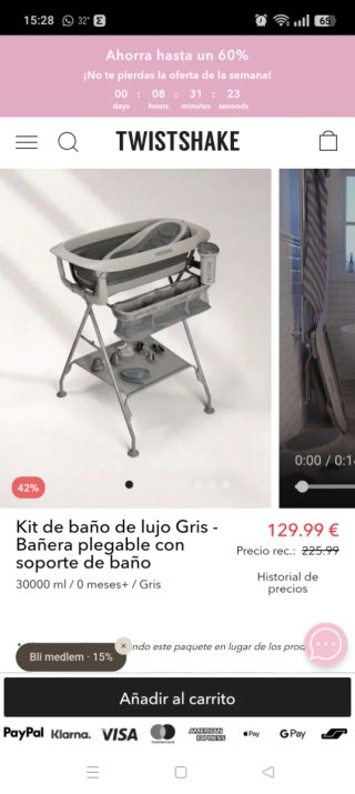 Bañera Bebé Twistshake