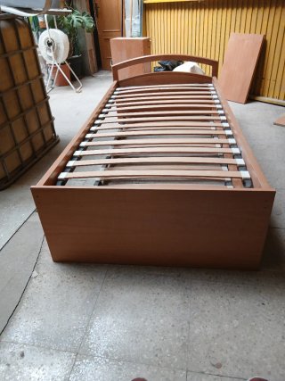 Cama nido madera con somieres y escritorio