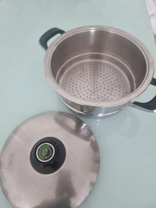 Lote ollas AMC 22 cm con vaporera - acero inoxidab