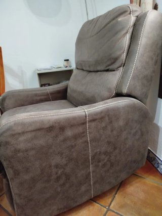Sillones relax de tela marrones