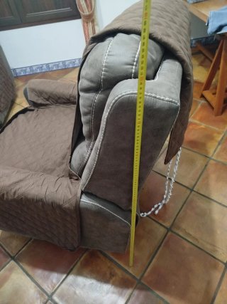 Sillones relax de tela marrones