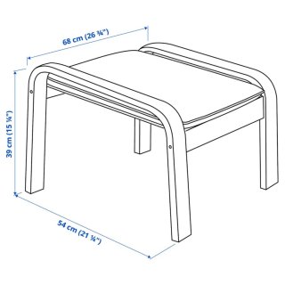 Sillón y reposapiés de madera