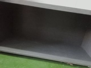 Mueble TV y estantería madera gris