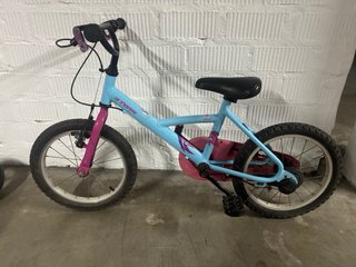 Bicicleta infantil azul y rosa