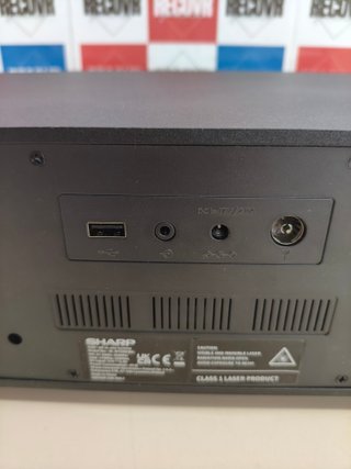 Sistema de sonido Sharp Tokyo con DAB+, Bluetooth y CD 60W negro