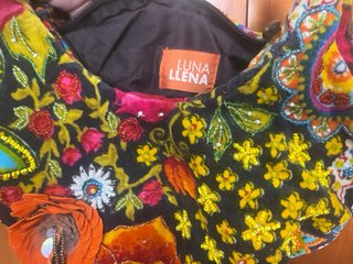 Bolso Luna Llena Boho Terciopelo Multicolor