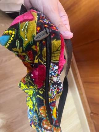 Bolso Luna Llena Boho Terciopelo Multicolor