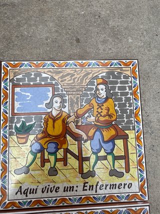 Placas Cerámica Decorativas Aquí Vive