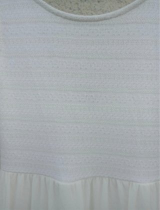 Abito bianco H&M Divided midi corpetto lavorato