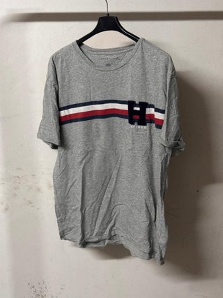 T-shirt Tommy Hilfiger grigia con banda