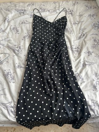 Vestido Zara lunares tirantes espalda cruzada