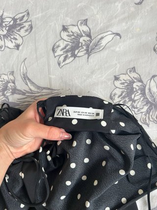 Vestido Zara lunares tirantes espalda cruzada