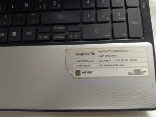 Packard Bell Portátil para piezas
