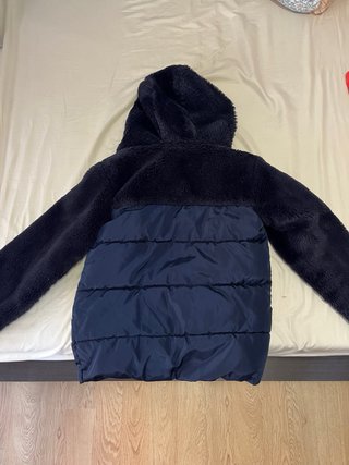 Abrigo de pelo azul talla 11/12