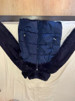 Abrigo de pelo azul talla 11/12